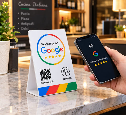 Review Tap Card for Google - NFC e QR